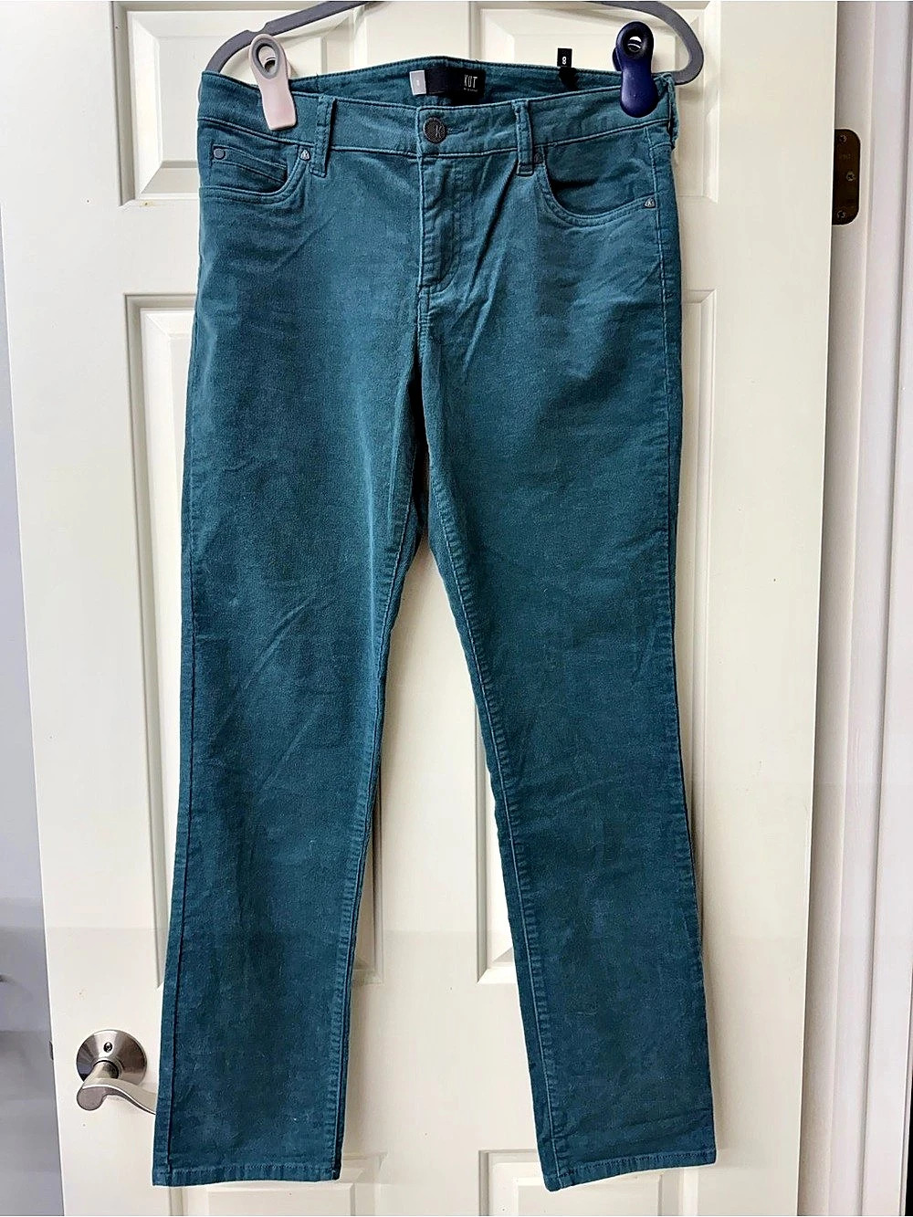 KUT from the Kloth Catherine Boyfriend Straight Leg Pants in Blue Size 8